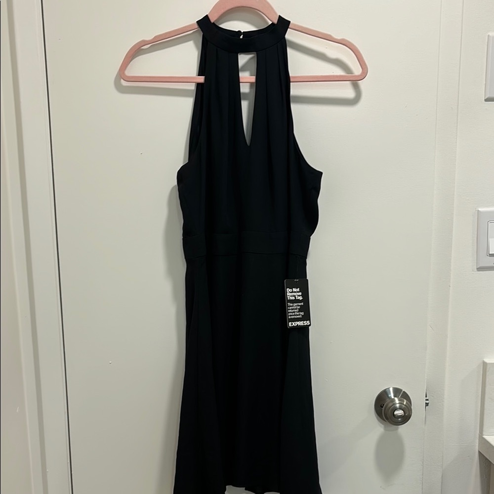 Express Black Halter Dress